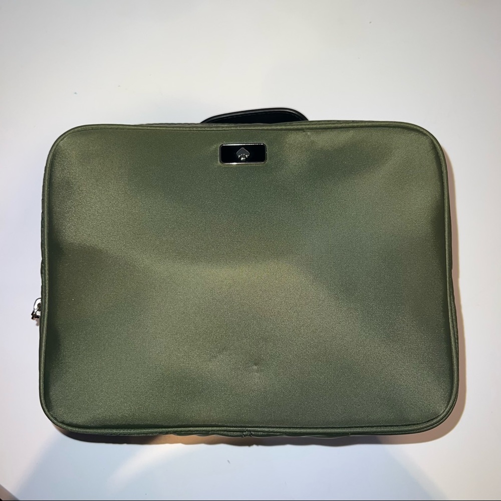 Kate Spade Travel Cosmetic Dawn Paper Sapling Army Nylon Bag WLRU5378